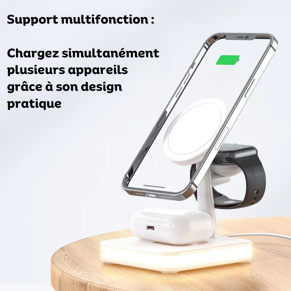 MagDock - Chargeur Sans Fil 3-en-1 (CJ) - HARMONIA STYLE