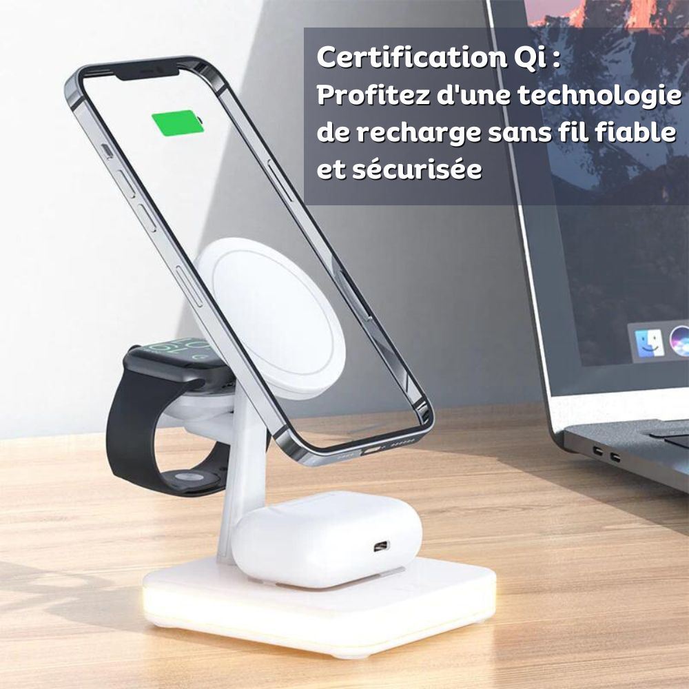 MagDock - Chargeur Sans Fil 3-en-1 (CJ) - HARMONIA STYLE
