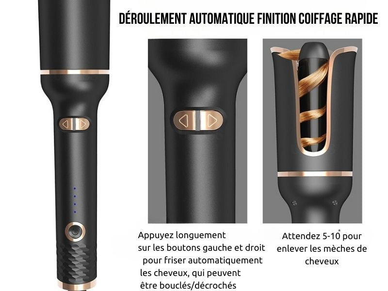 Spin-n-Curl - Fer à friser à rotation automatique (CJ) - HARMONIA STYLE