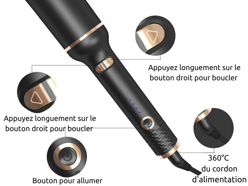 Spin-n-Curl - Fer à friser à rotation automatique (CJ) - HARMONIA STYLE