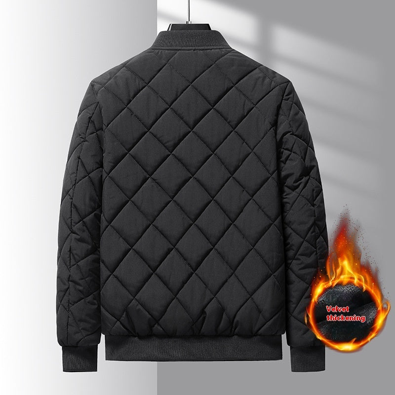 RhombusHeat - Manteau de Baseball Chaud et Épais pour Hommes
