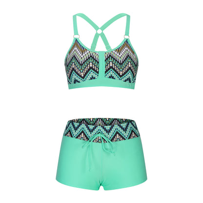 New Women's Printed Split Bikini Swimsuit