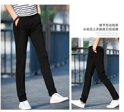 Pantalon FJPays l Slim pour Homme, Pantalon Serré, Plissé, Fil, Faisceau de Fermeture, Décontracté, Boutique, Mode, Nouveau, 2023