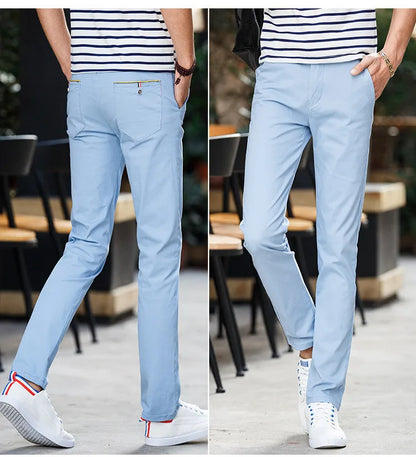 Pantalon FJPays l Slim pour Homme, Pantalon Serré, Plissé, Fil, Faisceau de Fermeture, Décontracté, Boutique, Mode, Nouveau, 2023