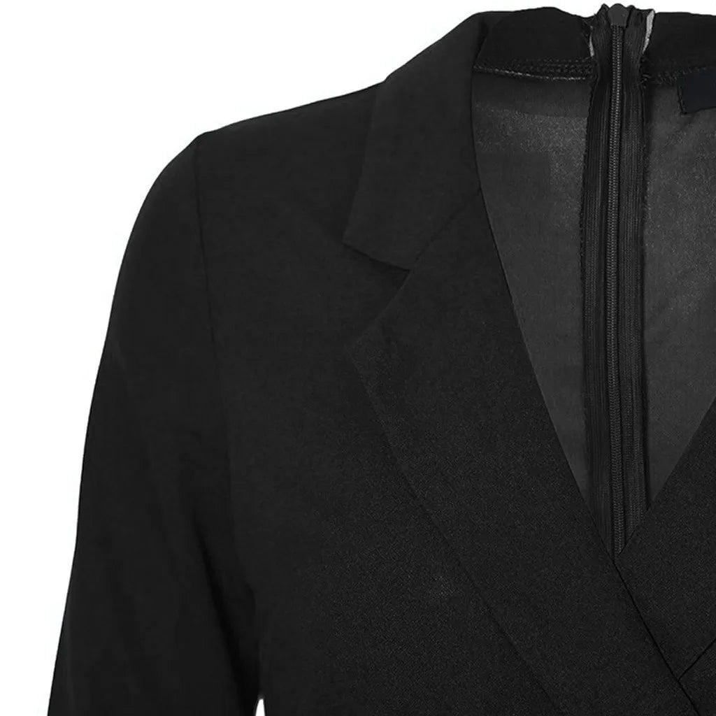 Robe Élégante en Coton pour Femme, Tenue de Bureau Formelle, Manches sulf, Slim, Couleurs Pures, Dos en V, Design Classique, Vêtements pour Dames