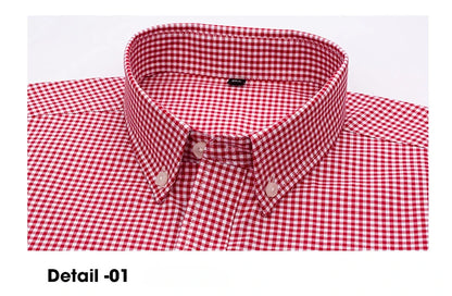 New in shirt hight-qulity100%Cotton long-sleeve shirts for men slim fit casual soft plaid tops sligle pocket houndstooth clothes