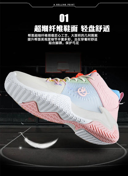 Original Men Womens Mid-Top Basketball Sneakers Cushioning Sports Shoes Shock Absorbing Anti-Slip Basket Shoes Unisex Size 36-45