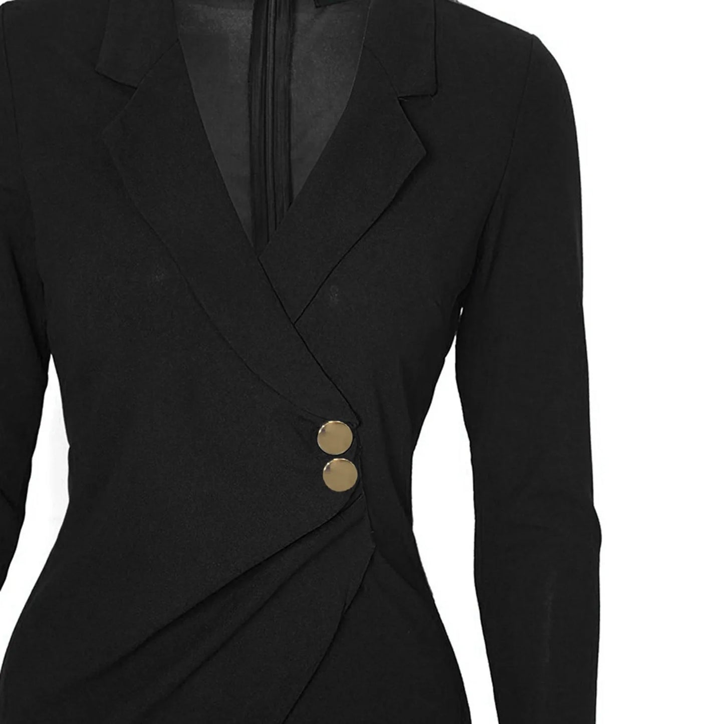 Robe Élégante en Coton pour Femme, Tenue de Bureau Formelle, Manches sulf, Slim, Couleurs Pures, Dos en V, Design Classique, Vêtements pour Dames