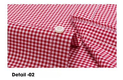 New in shirt hight-qulity100%Cotton long-sleeve shirts for men slim fit casual soft plaid tops sligle pocket houndstooth clothes