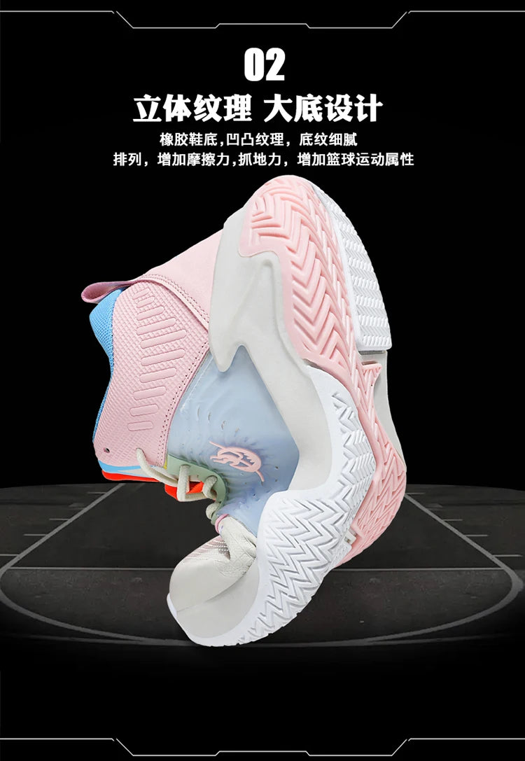 Original Men Womens Mid-Top Basketball Sneakers Cushioning Sports Shoes Shock Absorbing Anti-Slip Basket Shoes Unisex Size 36-45