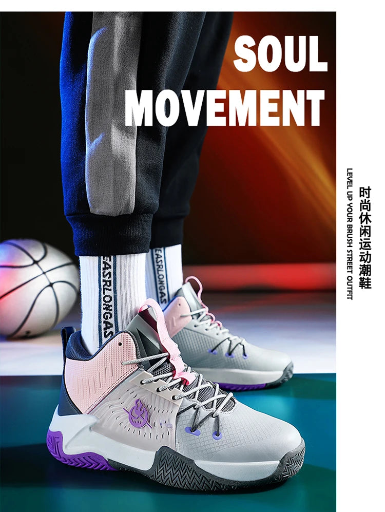 Original Men Womens Mid-Top Basketball Sneakers Cushioning Sports Shoes Shock Absorbing Anti-Slip Basket Shoes Unisex Size 36-45