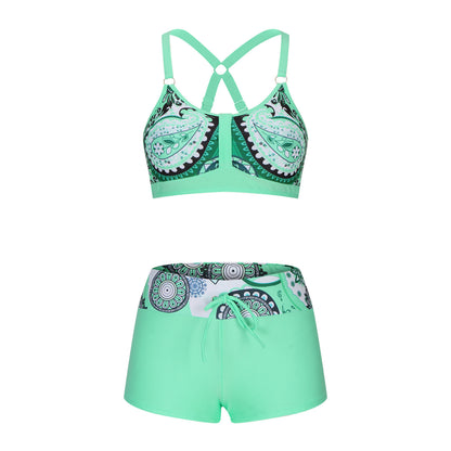 New Women's Printed Split Bikini Swimsuit
