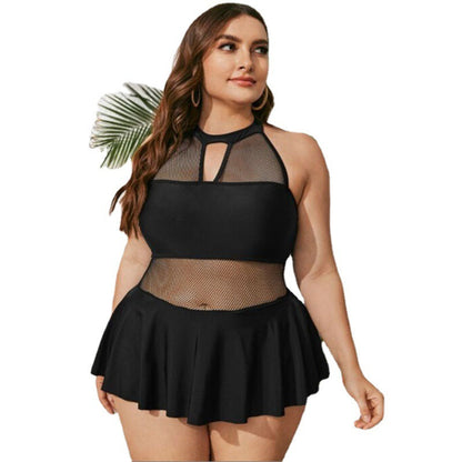 Women's Fashion One-piece Mesh Hollow Bikini